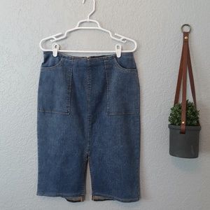WHO WHAT WEAR SLIT JEAN SKIRT {10}